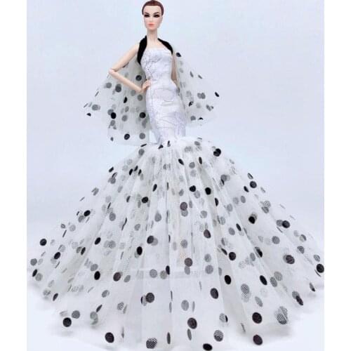 For barbie evening dress barbie doll dresses clothes lot wedding dress set accessories vestidos wedding gown barbie doll clothes