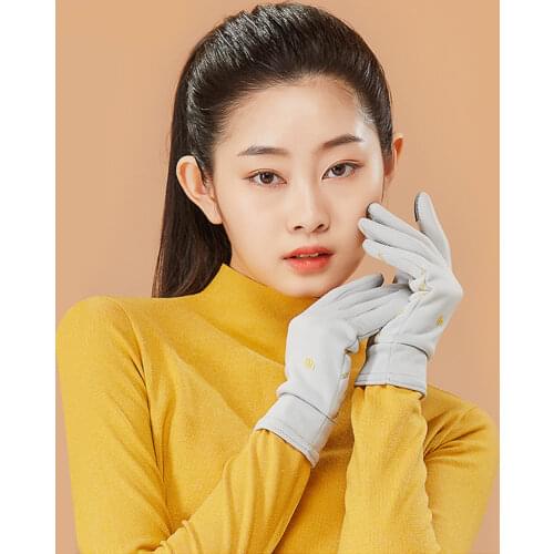 OhSunny Brand LOGO Winter Soft Warm Touch Screen Gloves Therm Anti-Slip Tencel Fabric Windproof Waterproof Cycling Driving