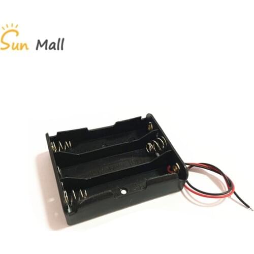 1PCS Black Plastic 3x18650 Battery Storage Box Case 3 Slot Way DIY Batteries Clip Holder Container With Wire Lead Pin