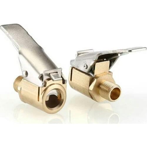 1PC Car Truck Brass Air Pump Chuck Tyre Valve Pump Valve Clip Clip Clamp Connector Nozzle Adapter Fast Conversion Head Clip Type