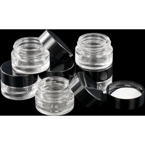 10pcs 5ml Glass Candle Jar with Lid Cream Container Balm Wax Pot Oil Storage Box Home Use Mini