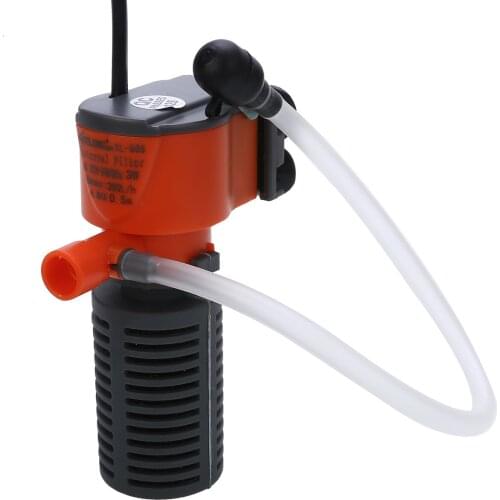 3 in 1 Filter 3W Mini Aquarium Filter Fish Tank Filter Aquarium Oxygen Submersible Water Purifier Oxygen Water Pump Random Color