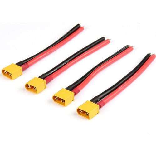 5pair/lot XT60U Male Female Plug/Connector/Adpter with Housing 10CM 12awg Silicon Wire Cable for FPV Racing Drone Accessory
