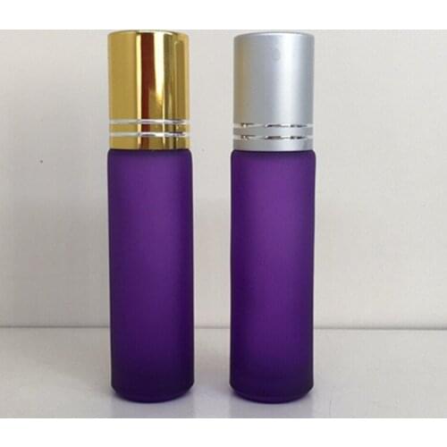 600pcs * 10ml Purple Glass Essential Oil Roller ball Bottles 10ml Glass Roll on Bottles for perfume oil