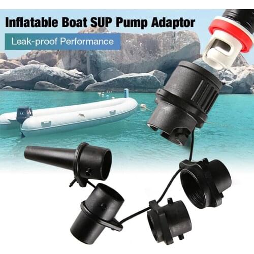 Inflatable Boat Pump Adaptor Boat Kayak Air Valve Adaptor with 4 Nozzles Leak-proof Air Compressor Converter