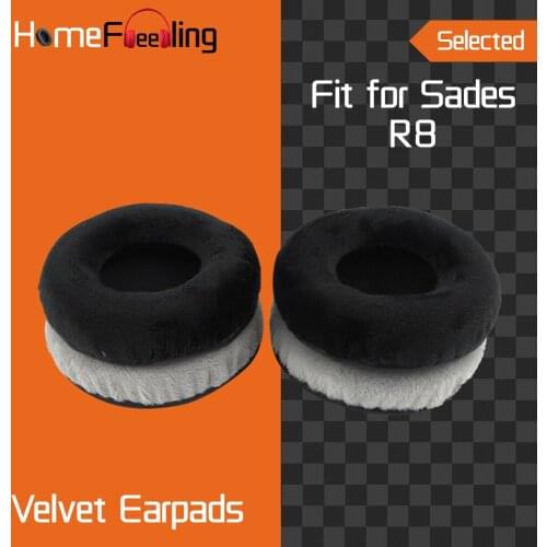 Homefeeling Earpads for Sades R8 Headphones Earpad Cushions Covers Velvet Ear Pad Replacement