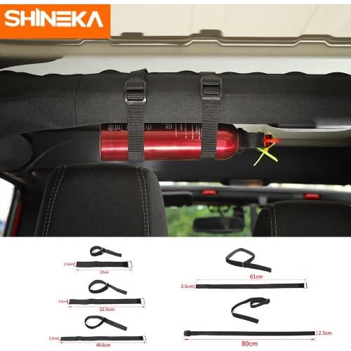 SHINEKA Stowing Tidying for Jeep Wrangler Automobile Car Fire Extinguisher Fixing Holder Belt Trunk Fire Extinguisher Strap