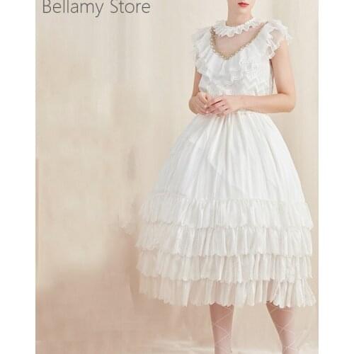 Princess daily Lolita white lace shirt + big skirt