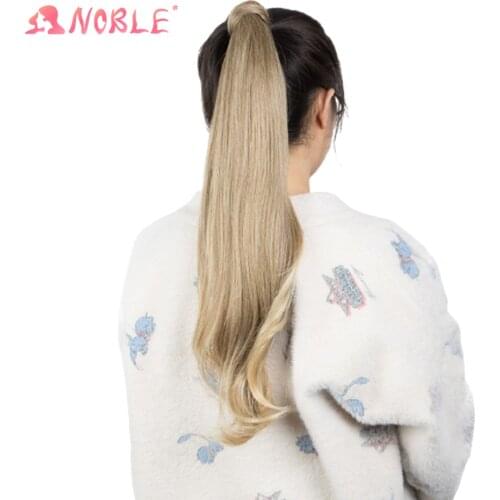 Noble Star Synthetic Ponytails Hair Extension 30 Inches Long Wavy Ponytails Wrap Around Easy Wear Natural Wave