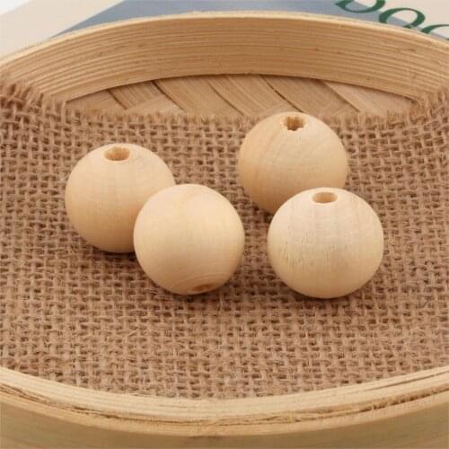 100pcs Natural Ball Wood Spacer Beads Pendants Connectors Jewelry Making Findings- No Varnish&No Lacquer 8mmWB23