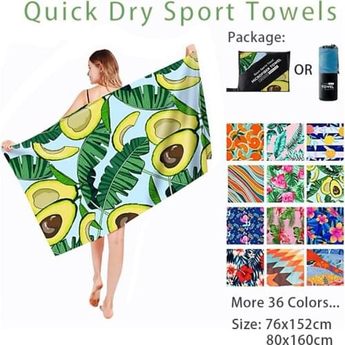 36 Colors 160cm Quick Drying Pocket Towel Portable Water Absorbent Sweat Absorbent Towel No Pilling Sports Bath Towel 152cm