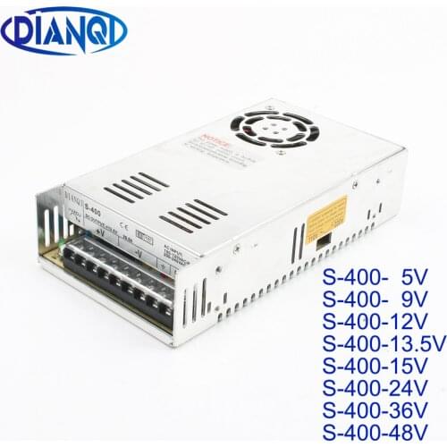 DIANQI S-400W 5V 9V 12V 13.5V 15V 24V 36V 48V Single Output Switching power supply High Quality AC to DC Power Supply