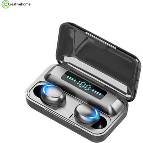 F9-5 Bluetooth 5.0 TWS Wireless Binaural Bluetooth Earphone with Charging Box & Support Call & LED Digital Display