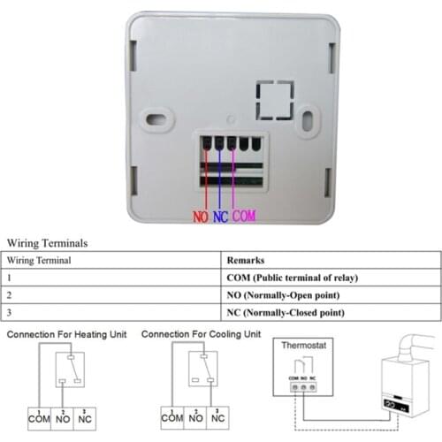 Gas Boiler Heating Temperature Controller Programmable Thermostat Wall Mounted