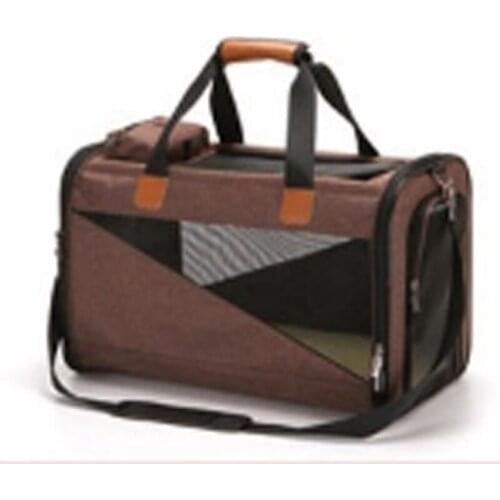 Brown Pet Shoulder Bag Foldable Travel Pet Handbag For Cat Breathable Handbag With Pet Supplies Carrying Bag For Dog Medium