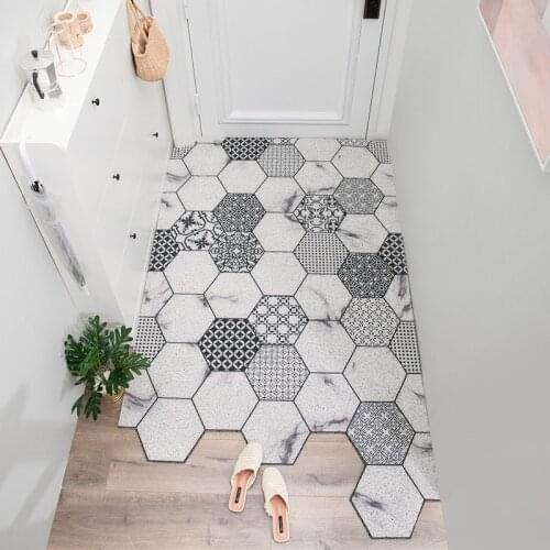 Doormat PVC Anti-slip Silk Loop Door Mat Door Mat Entrance Rubbing Dust Carpet Kitchen Mat Custom Shape Rug Nordic Minimalist