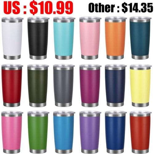 Summer Hot Sale 20 oz Stainless Steel Beer Mug Travel Beer Mug Water Bottle Vacuum Mug Coffee Cup Flat Bottom Mug With Lid