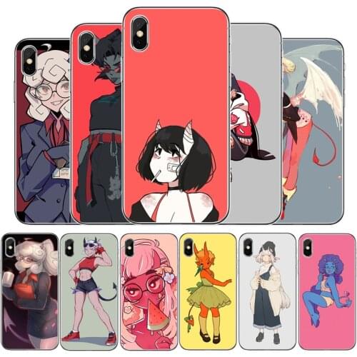 Cute cartoon demon Cover Soft Silicone Phone Case For iPhone 5 5S 6 6plus 7 8 plus X XR XS Max 11 PRO Max SE 2020