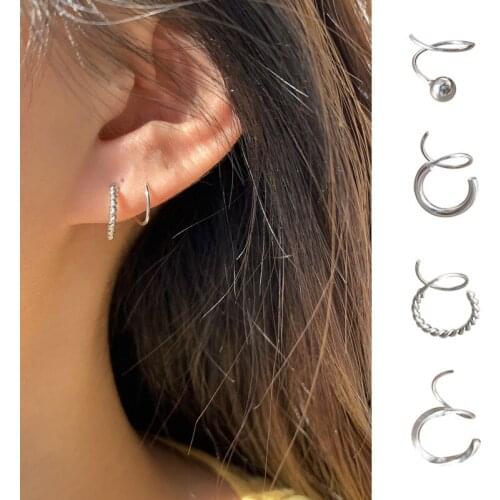 Fashion Design Round Bead Earrings Personality Simple Twist Men Womens Earring Punk Hip Hop Jewelry Unisex Accessories