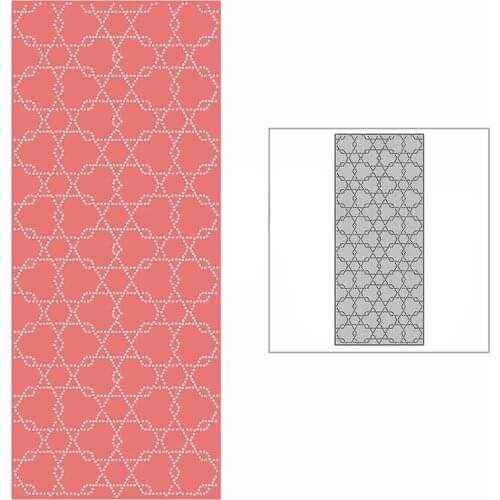 New Crossed Hexagons Slim Dotted Panel 2021 Metal Cutting Dies for DIY Scrapbooking and Card Making Embossing Craft No Stamp Set