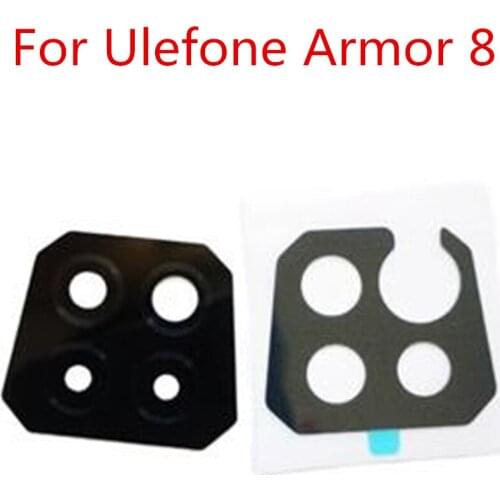 New Original For Ulefone Armor 8 6.1inch Cellphone Rear Back Camera Lens Glass Cover Spare Parts +Adheisive Tape
