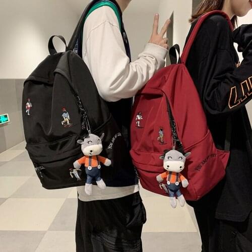 2021 Hiphop Boys Backpack Skateboard Embroidery Unisex Bagpack Light Outdoor Travel Hiking Daybag Girls Teen School Bag Mochila