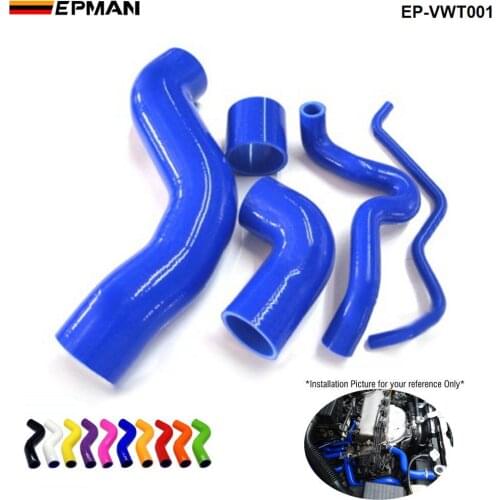 Silicone Intercooler Induction Intake Turbo Boost Hose Kit For VW Golf Bora 1.8T/Passat 1.8T (5pcs) EP-VWT001