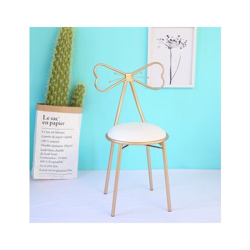 Iron art bowknot web celebrity chair modern simple backrest princess dresser stool cosmetic chair manicure chair