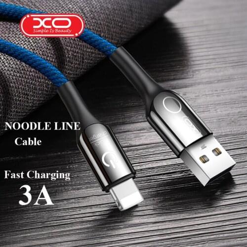 XO USB Cable for iPhone 11 Pro Max XS Max 6s 7 8 3A Quick Charger USB lighting cable Cord Portable Fully Charger power off Cable