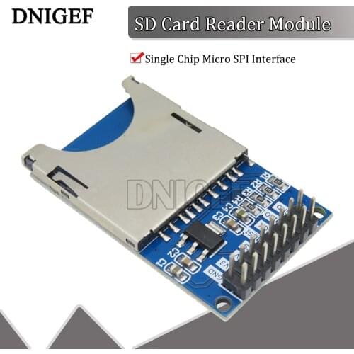 DNIGEF 1 PCS SD Card Module Slot Socket Reader With Pins for Arduino ARM AVR DIY Starter Kit