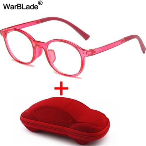 WarBlade Anti-blue Light Kids Glasses Round Optical Frame Children Eyewears Boys Girls Computer Transparent Goggles Eyeglasses
