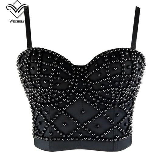 Sexy Beading Bodice Tops Steampunk Corset Bustier Corselet Gothic Corset Women Slimming Shapewear Party Shows Club Crop Vest