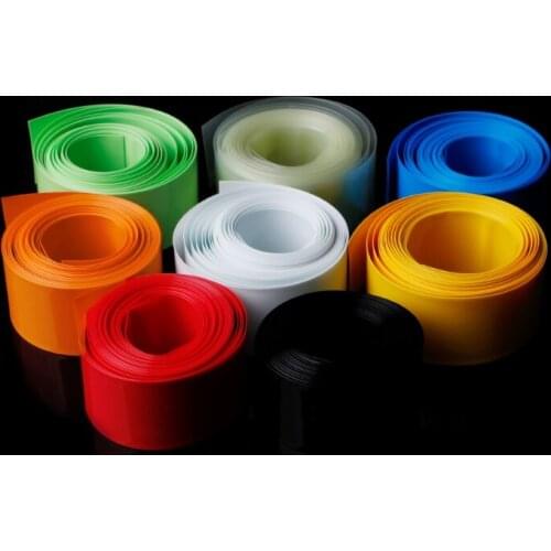 1PC 5m PVC Heat Shrink Tubing Tube Wrap Kit For 18650 18500 Battery Flat Round 18.5mm