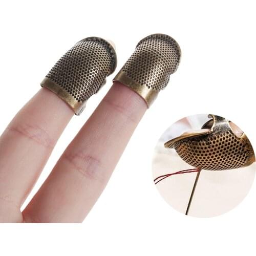 1pcs Sewing Thimble Retro Finger Protector Finger Shield Needles Sewing Tool Handworking Needle Thimble DIY Sewing Tools
