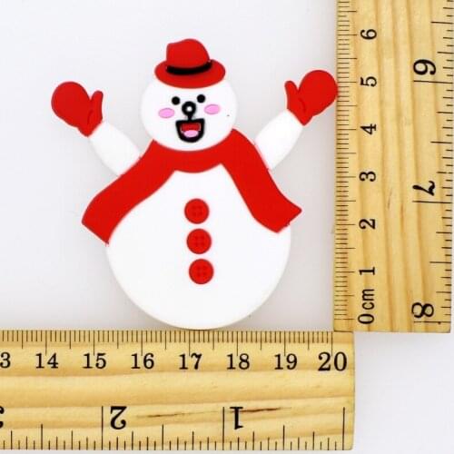 Christmas Snowman Santa Claus Flatback Soft PVC Charms Fit Keychain/Fridge Magnet/Clogs/Phone Case/Clothes DIY Craft Accessoriy