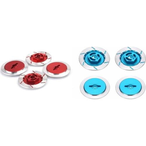 4PCS Aluminum Alloy Brake Disc Wheel Rim Box Metal Hex Adapter 12MM for RC 1/10 Car HSP Fly Fish Buggy Truck 94123 94122 D4 CS