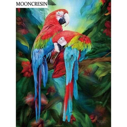 5D Diamond Painting Cross Stitch Full Square Diy Diamond Embroidery Animal Parrot Mosaic Picture Of Rhinestone Decoration Home