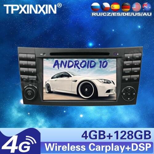 4+128G For Mercedes-Benz E-Class W211 Android Car Radio Stereo Tape recordr Multimedia player GPS Navigation HeadUnit Carplay