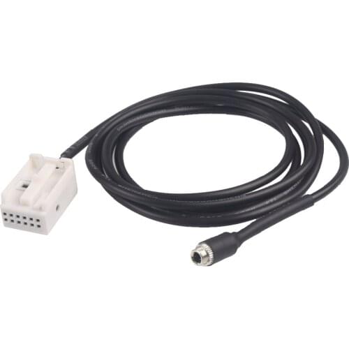 Car 3.5mm 12pin Female Audio Music AUX Cable Input Adapter for Mercedes Benz W169 W203 W209 W221 W164 R230