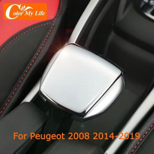 Car Hand Brake Cover for Peugeot 2008 2014 - 2018 Accessories ABS Chrome Handbrake Protection Trim Sticker Color My Life