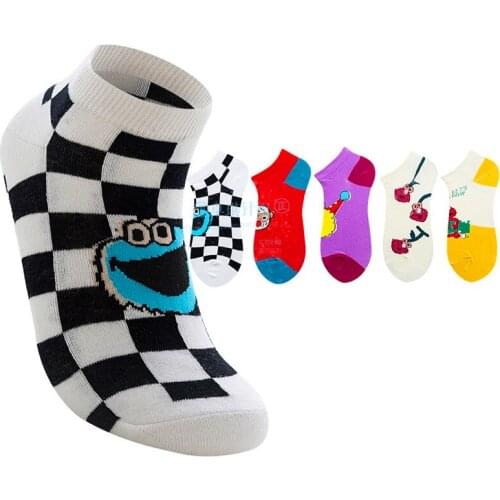 Black and white plaid, yellow, red, milk white, purple, ladies personalized cotton socks ZQ062