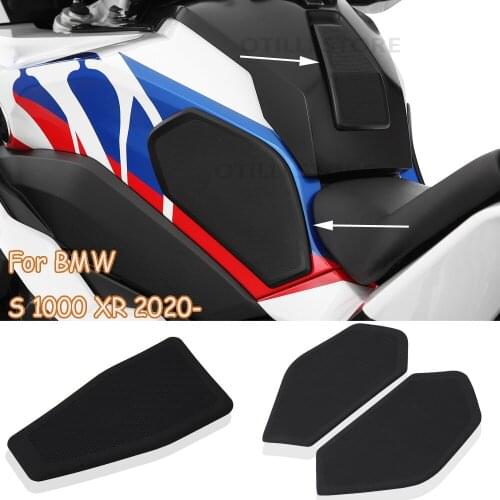 For BMW S1000XR 2020 2021 Black Stickers Side Fuel Tank Pad Kit Motorcycle Accessories 3 Pieces