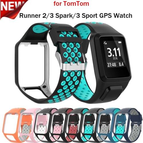 Colorful Band Strap For Tomtom Adventurer/Golfer 2/Spark/3 Music Sport Watchbands Silicone Strap For Tomtom Runner 2/3 Bracelet