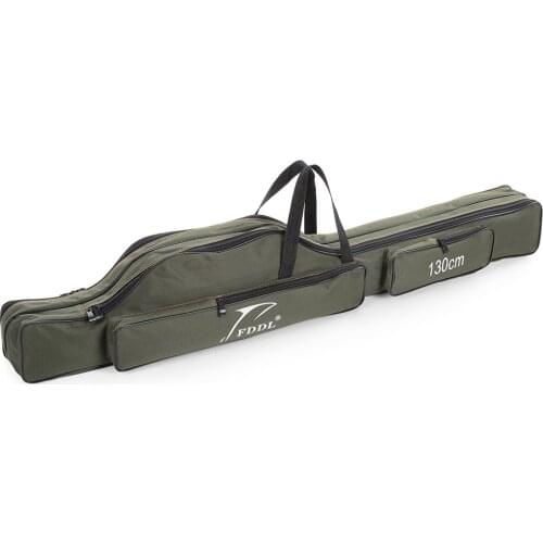 FDDL 120CM 130CM 150CM Portable Folding Fishing Rod Bag Multi-purpose Carrier Canvas Fishing Pole Lure Tools Storage Bag Case