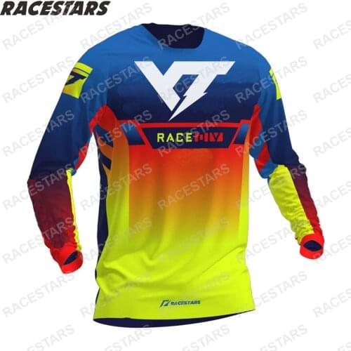 YT Mens Downhill JerseyLong sleeve MTB Mountain Bike Shirts Offroad DH Motorcycle Gear Motocross Sportwear Maillot Ciclismo MX
