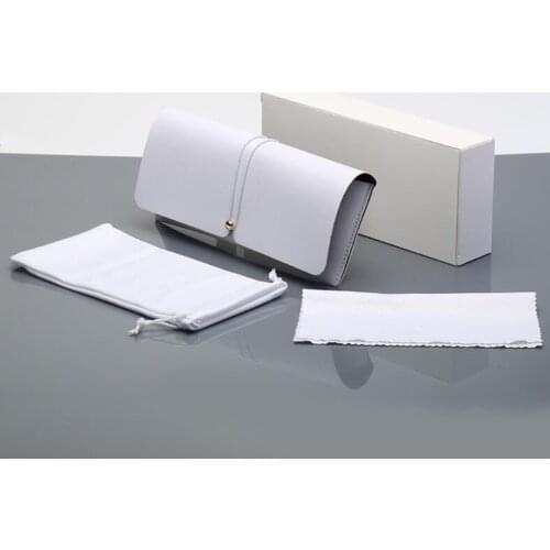 PU Leather Glasses Case Cover with Rope Buckle Storage Box Sunglasses Case Pouch B36D