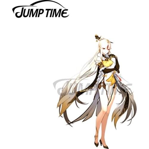 JumpTime 13 x 3.7cm For Ningguang Genshin Impact Car Stickers Personality Refrigerator Windshield Decal Cartoon Decoration