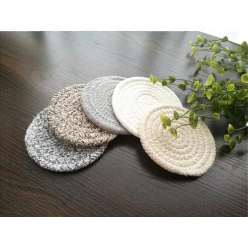 Modern Anti-skid Insulation Knitted Coffee Pot Mat Cotton Table Place Mat Tea Pot Pad Holder Drink Coasters Table Decor 1pc
