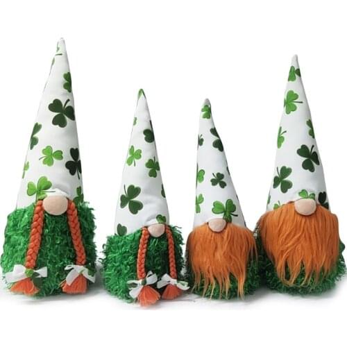 Boys And Girls St-Patricks Day Clover Gnome Doll Plush Doll Irish Festiva Day Spring Party Home Decorate High Quality Brand New