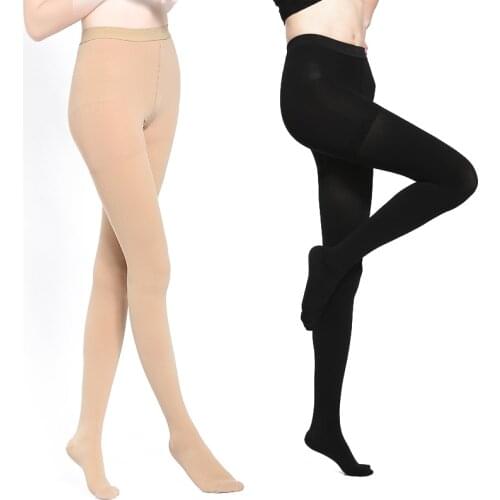 FINDCOOL 15-21mmHg Medical Compression Pantyhose Closed Toe Women Yoga Stockings for Varicose Veins